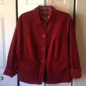 Talbots corduroy Burgundy Lined   women’s Blazer